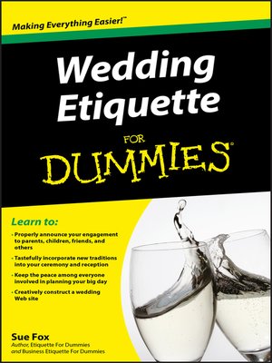 cover image of Wedding Etiquette For Dummies